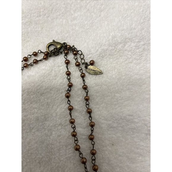 Coldwater Creek Necklace Tiered Layered Brown Bronze Jewelry Costume Fashion 19” - Picture 2 of 5